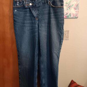 Good American Jeans Size 8/29 90's Double Button Crossover Denim